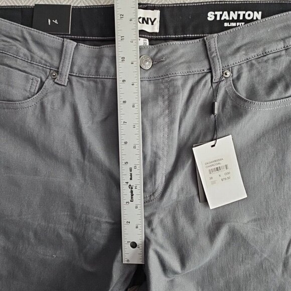 DKNY Men's Ultimate Stretch Pants Stanton Slim Fit 39x30 Gray D1 NWT - Picture 8 of 16